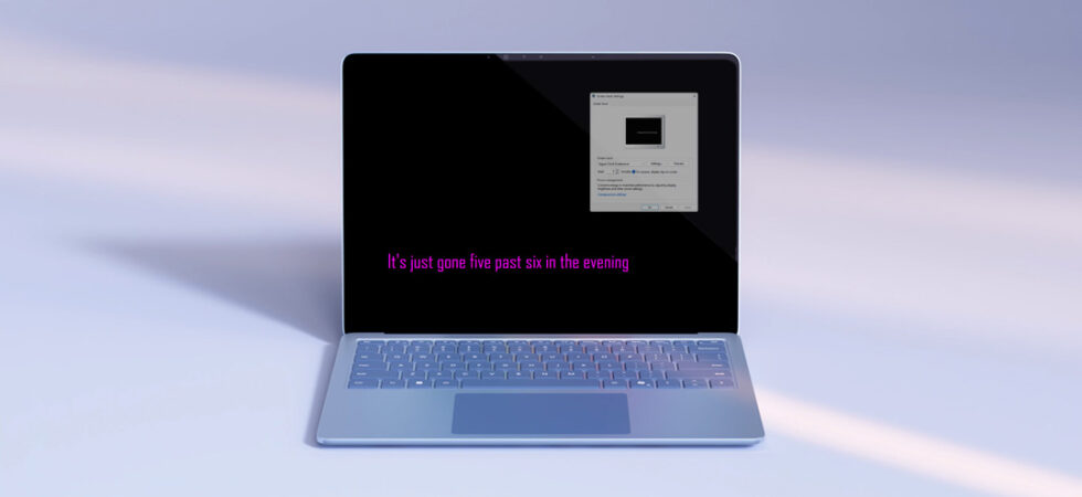 Vague Clock Screensaver